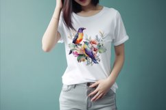 Sublimation design, Tropical Plants and colorful Birds, PNG Product Image 2