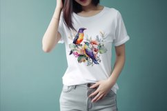 Sublimation design, Tropical Plants and colorful Birds, PNG Product Image 2