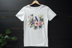 Sublimation design, Tropical Plants and colorful Birds, PNG Product Image 3