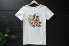 Sublimation design, Tropical Plants and colorful Birds, PNG Product Image 3