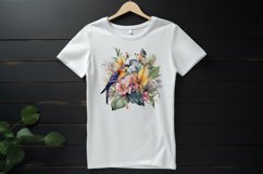 Sublimation design, Tropical Plants and colorful Birds, PNG Product Image 3