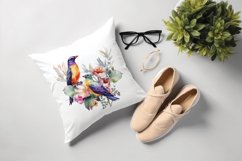 Sublimation design, Tropical Plants and colorful Birds, PNG Product Image 4