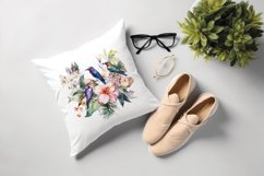 Sublimation design, Tropical Plants and colorful Birds, PNG Product Image 4