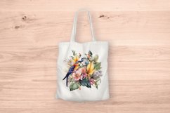 Sublimation design, Tropical Plants and colorful Birds, PNG Product Image 5