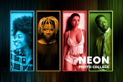 Neon Photo Collage Mockup Product Image 1