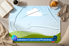 Fleece blanket mockup top view Product Image 1