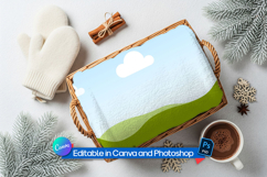 Light basket blanket mockup Product Image 1