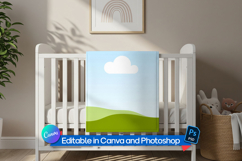 Minimal baby blanket mockup Product Image 1