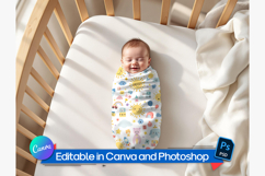 Nursery Baby Blanket Mockup Product Image 1