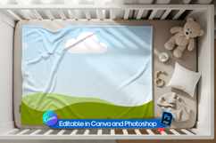 Nursery baby blanket mockup Product Image 1