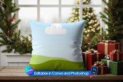 Pillow mockup in winter room Product Image 1