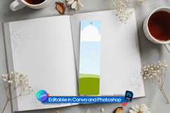 Reading bookmark mockup template Product Image 1