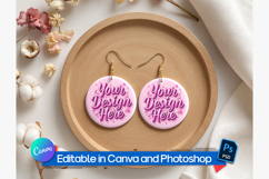 Round dangle earring Mockup Product Image 1