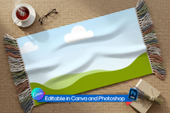 Rustic jute rug blanket mockup Product Image 1