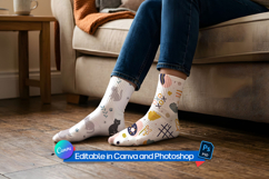 Socks mockup PSD Product Image 1