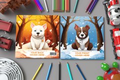 Square coloring book cover mockup for kids Psd and Jpg Product Image 1