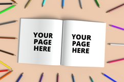 Square coloring book mockup Psd and Jpg Product Image 1