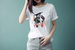 Sublimation design, Watercolor cute Dog graduation, PNG file Product Image 2