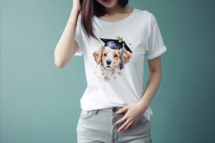 Sublimation design, Watercolor cute Dog graduation, PNG file Product Image 2