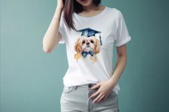 Sublimation design, Watercolor cute Dog graduation, PNG file Product Image 2
