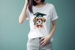 Sublimation design, Watercolor cute Dog graduation, PNG file Product Image 2