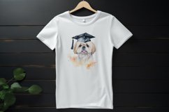 Sublimation design, Watercolor cute Dog graduation, PNG file Product Image 3