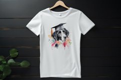Sublimation design, Watercolor cute Dog graduation, PNG file Product Image 3