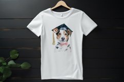Sublimation design, Watercolor cute Dog graduation, PNG file Product Image 3