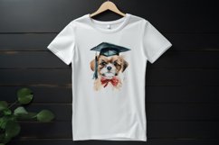 Sublimation design, Watercolor cute Dog graduation, PNG file Product Image 3
