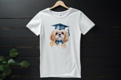 Sublimation design, Watercolor cute Dog graduation, PNG file Product Image 3