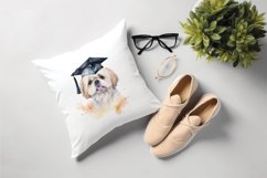 Sublimation design, Watercolor cute Dog graduation, PNG file Product Image 4