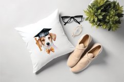 Sublimation design, Watercolor cute Dog graduation, PNG file Product Image 4