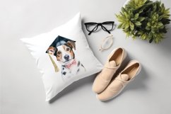 Sublimation design, Watercolor cute Dog graduation, PNG file Product Image 4