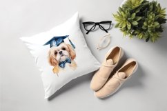 Sublimation design, Watercolor cute Dog graduation, PNG file Product Image 4