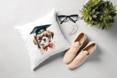 Sublimation design, Watercolor cute Dog graduation, PNG file Product Image 4