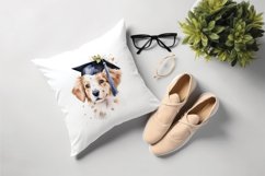 Sublimation design, Watercolor cute Dog graduation, PNG file Product Image 4