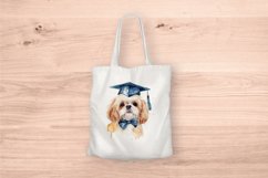 Sublimation design, Watercolor cute Dog graduation, PNG file Product Image 5