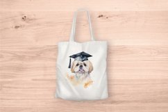 Sublimation design, Watercolor cute Dog graduation, PNG file Product Image 5