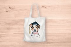 Sublimation design, Watercolor cute Dog graduation, PNG file Product Image 5