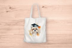 Sublimation design, Watercolor cute Dog graduation, PNG file Product Image 5