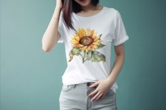 Sublimation design, Watercolor Sunflower, PNG file Product Image 2