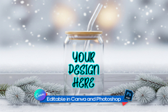 Winter clear glass can mockup Product Image 1