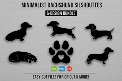Dachshund SVG Bundle - Wiener Dog Silhouette PNG Cut File Product Image 1