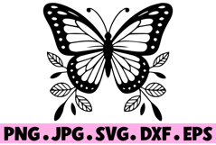 Simple Butterfly Clipart Silhouette SVG Product Image 1