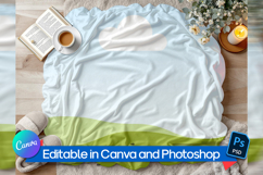 Top-view soft fabric blanket mockup Product Image 1