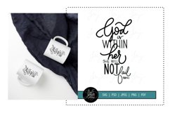 God Is Within Her She Will Not Fail - Scripture SVG Product Image 1