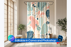 Soft luxury bathroom with curtain mockup Product Image 1