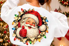 Thumbs Up Santa Christmas Vintage Christmas Lights Holiday D Product Image 2