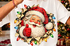 Thumbs Up Santa Christmas Vintage Christmas Lights Holiday D Product Image 3