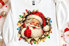 Thumbs Up Santa Christmas Vintage Christmas Lights Holiday D Product Image 4